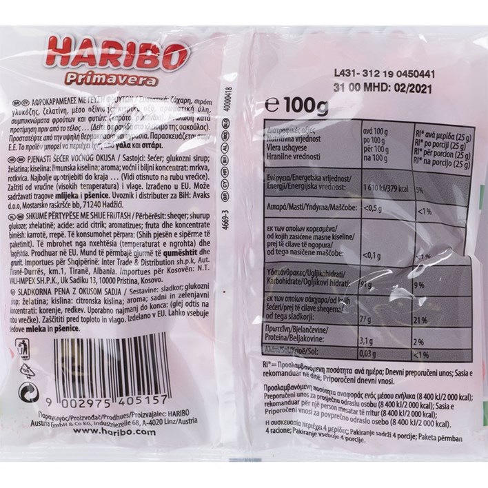 BOMBON HARIBO JAGODA 100g ALCA