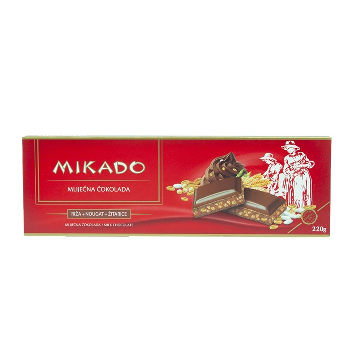 ČOKOLADA MIKADO RIŽA ŽITARICE NOUGAT 220g ALCA