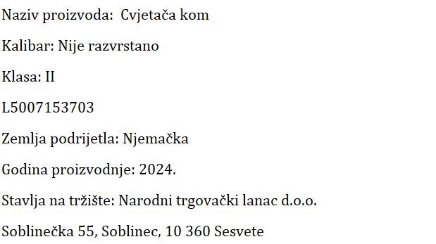 CVJETAČA KLASA II NTL