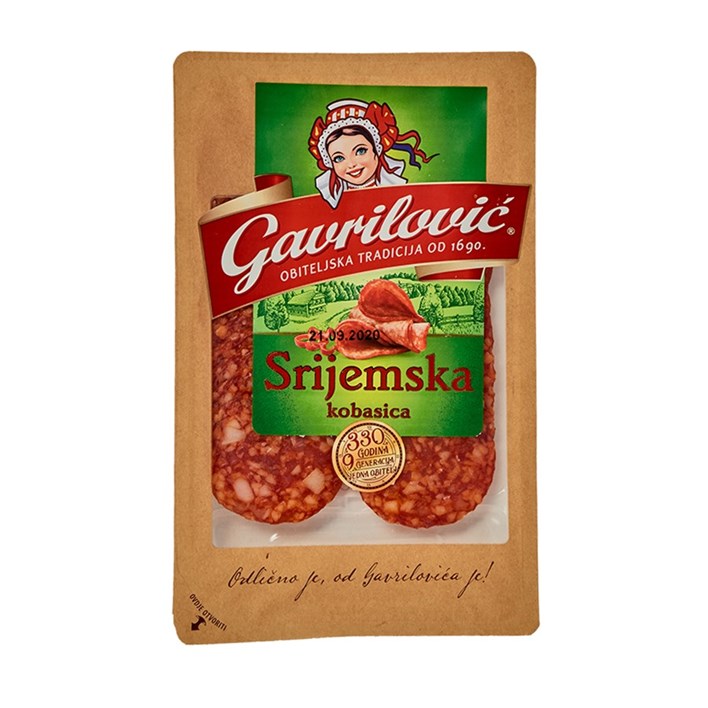 SRIJEMSKA KOBASICA NAREZANA 80g GAVRILOVIĆ