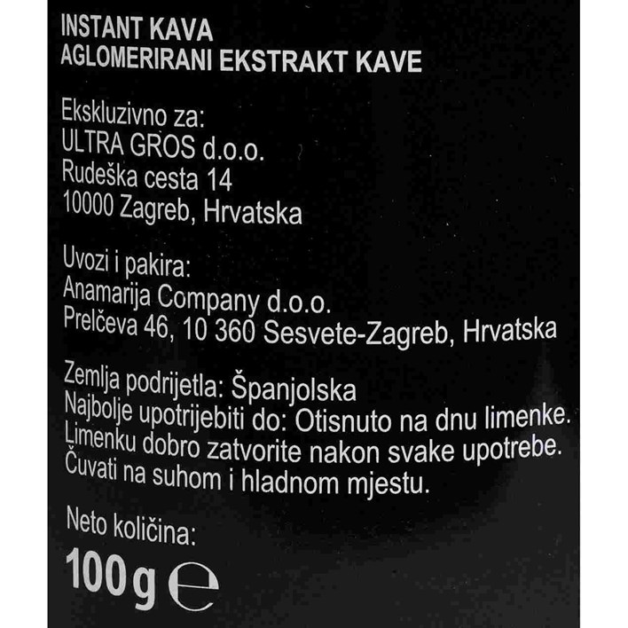 INSTANT KAVA PREMIUM 100g ANAMARIJA ULTRA