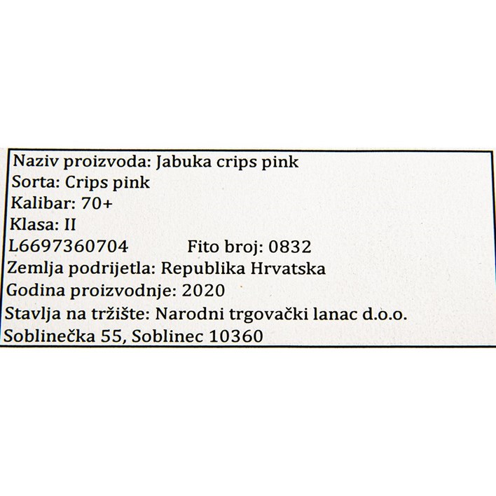 JABUKA CRISP PINK/NTL/006941/