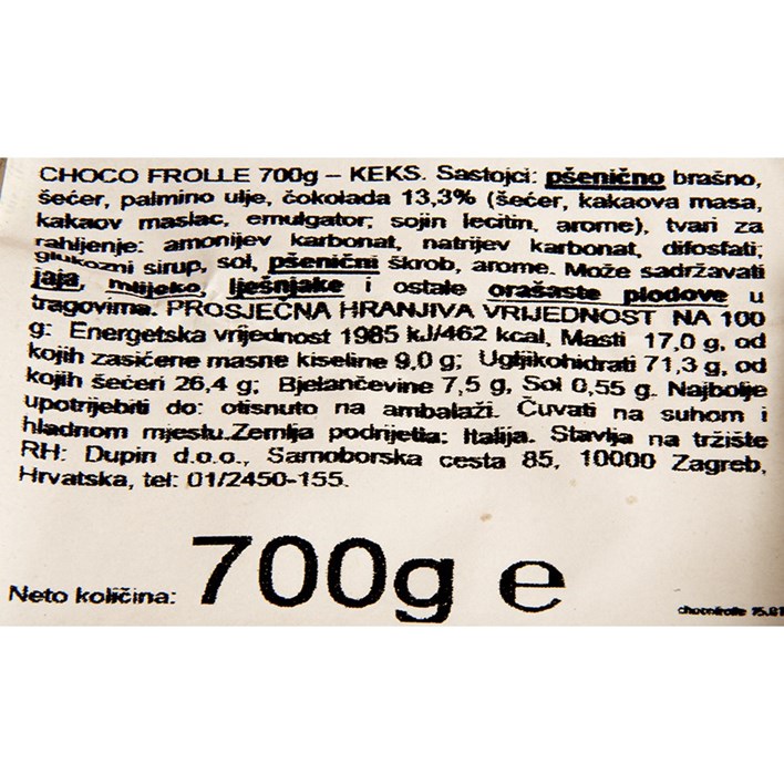 KEKS CHOCO FROLLE 700g DUPIN