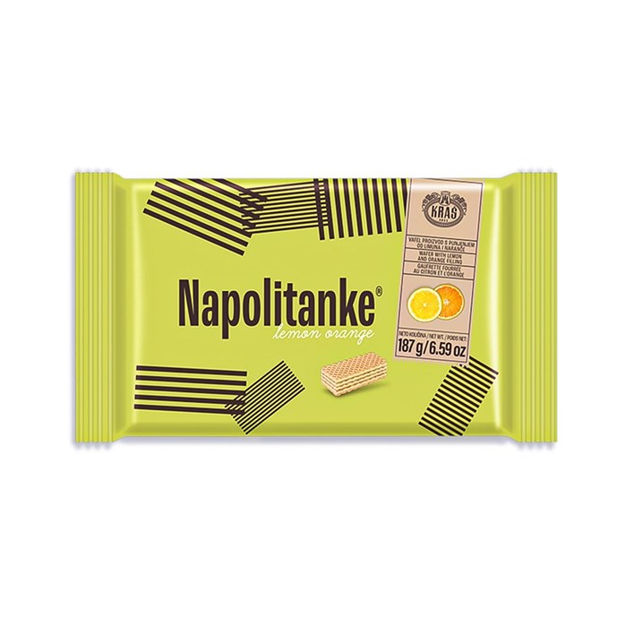 NAPOLITANKE VAFEL LEMON ORANGE 187g KRAŠ