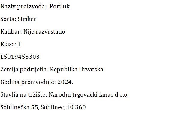 PORILUK SVJEŽI II.KLASA NTL