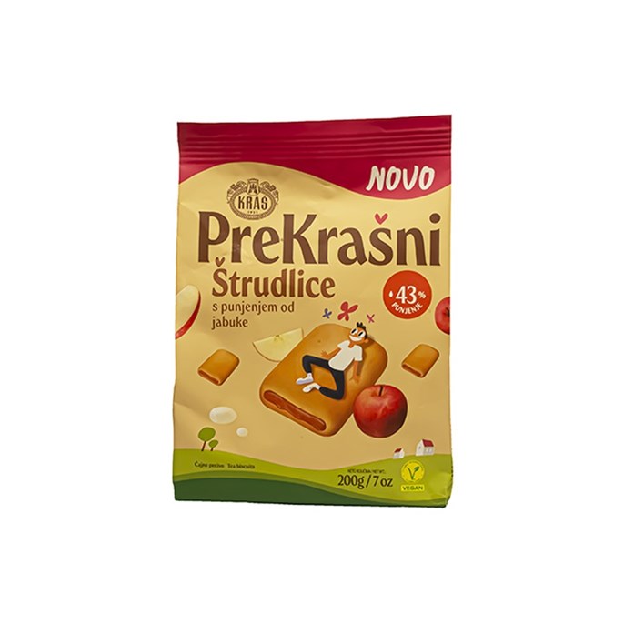 PREKRAŠNI ŠTRUDLICE S PUNJENJEM OD JABUKE 200g KRAŠ