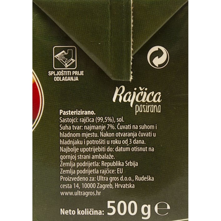 RAJČICA PASIRANA KUHARELA 500g TOP KAN ULTRA