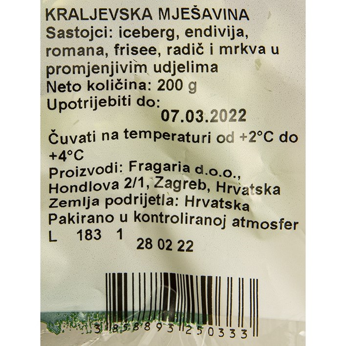 SALATA KRALJEVSKA MJEŠAVINA 200g FRAGARIA