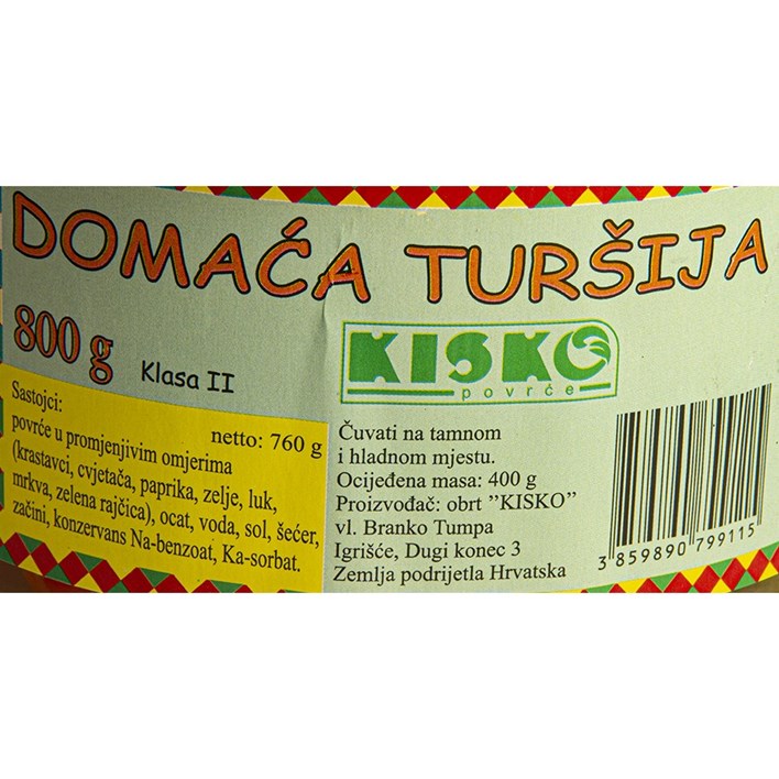 SLATA TURŠIJA 800g NTL