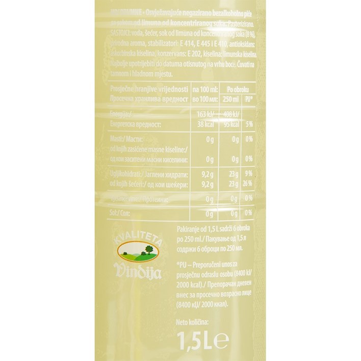 SOK FRUITY LIMUNADA 1,5l PVC VINDIJA