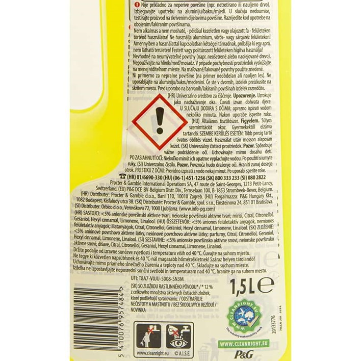 SREDSTVO ZA ČIŠĆENJE MR PROPER UNIVERZAL LEMON 1,5l ORBICO