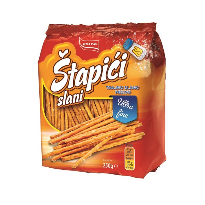 ŠTAPIĆI SLANI ULTRA SNACK 250g SAPONIA