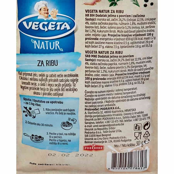 VEGETA NATUR  RIBA 30g PODRAVKA